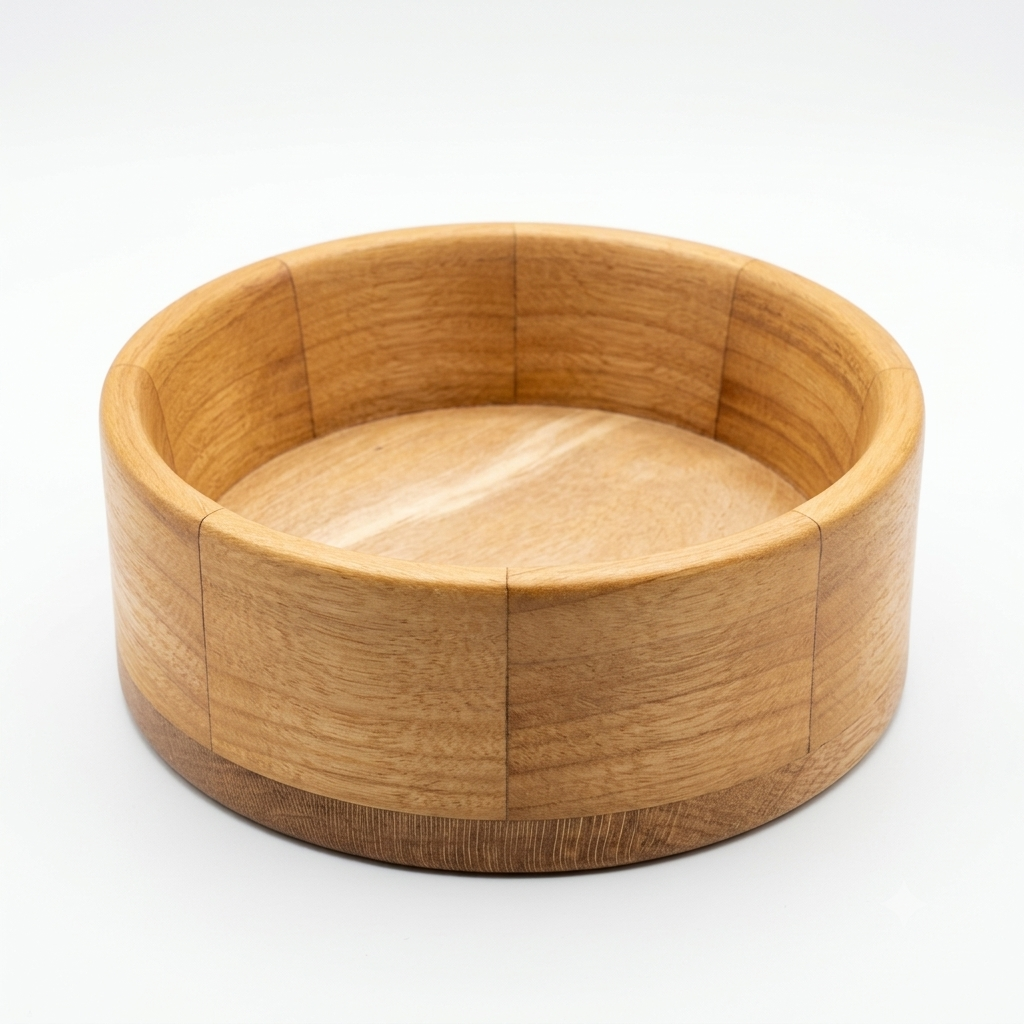 Pot cylindrique en bois clair tourné — Patrice Panier