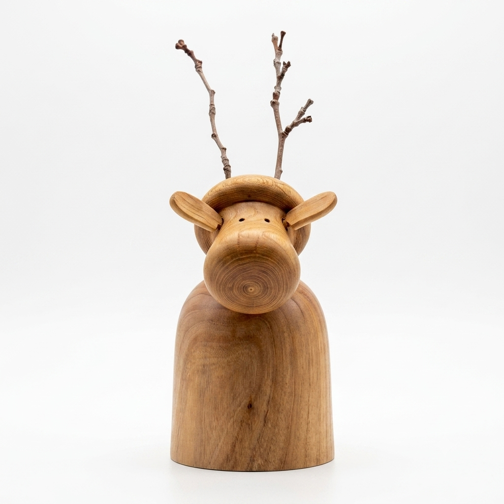 Élan en bois tourné - Patrice Panier
